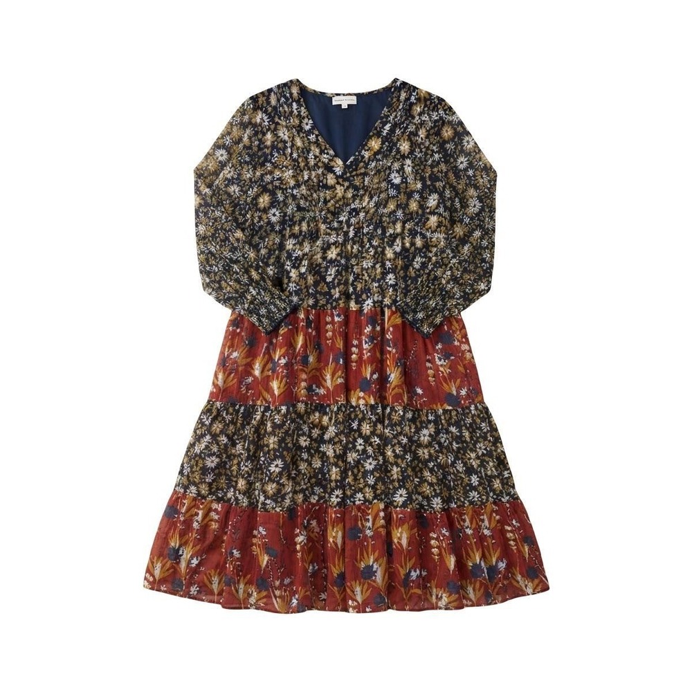 NEW Bohera Hannah Lodene Drop Empire Dress Floral Tiered Boho Midi NWT Size M